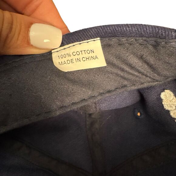 Sport Book Hat / Cap Adult Size Blue Adjustable Logo American Flag Y2K B18G - Picture 7 of 7